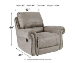 Olsberg Steel Faux Suede Rocker Recliner -COSCO Store 810594670 3