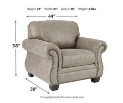 Olsberg Steel Faux Suede Armchair -COSCO Store 810594671 3 1