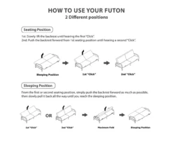 DHP Elbern Black Metal Futon With Black Microfiber Cover -COSCO Store 810598097 5