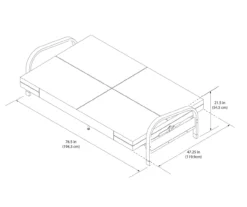 DHP Elbern Black Metal Futon With Black Microfiber Cover -COSCO Store 810598097 7