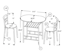 Monarch 3-Piece Dining Set 30 Monarch 3-Piece Dining Set -COSCO Store 810598491 A7