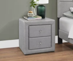 Monarch Linen Upholstered Nightstand 15 Monarch Linen Upholstered Nightstand -COSCO Store 810598500 B0