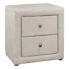 Monarch Linen Upholstered Nightstand -COSCO Store 810598501 A0