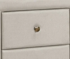 Monarch Linen Upholstered Nightstand 13 Monarch Linen Upholstered Nightstand -COSCO Store 810598501 A8
