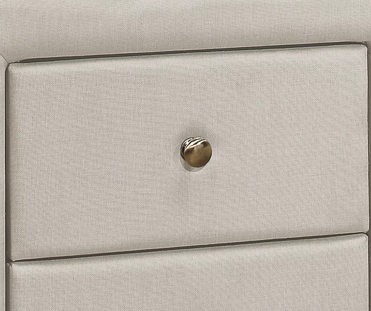 Monarch Linen Upholstered Nightstand 6 Monarch Linen Upholstered Nightstand - Image 4