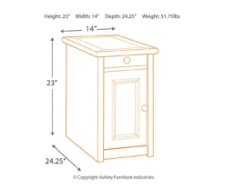 Bolanburg Chairside End Table With USB Ports, Outlets & Tray 23 Bolanburg Chairside End Table With USB Ports, Outlets & Tray -COSCO Store 810598698 6