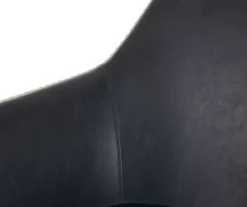 Mid-Century Modern Navy Faux Leather Dining Chairs, 2-Pack -COSCO Store 810598714 A0 4