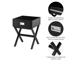 Glitzhome X-Leg End Table 17 Glitzhome X-Leg End Table -COSCO Store 810598717 A0 5
