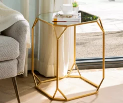 Gold Glass Top 2-Piece Nesting Side Table Set 12 Gold Glass Top 2-Piece Nesting Side Table Set -COSCO Store 810598721 A0 4