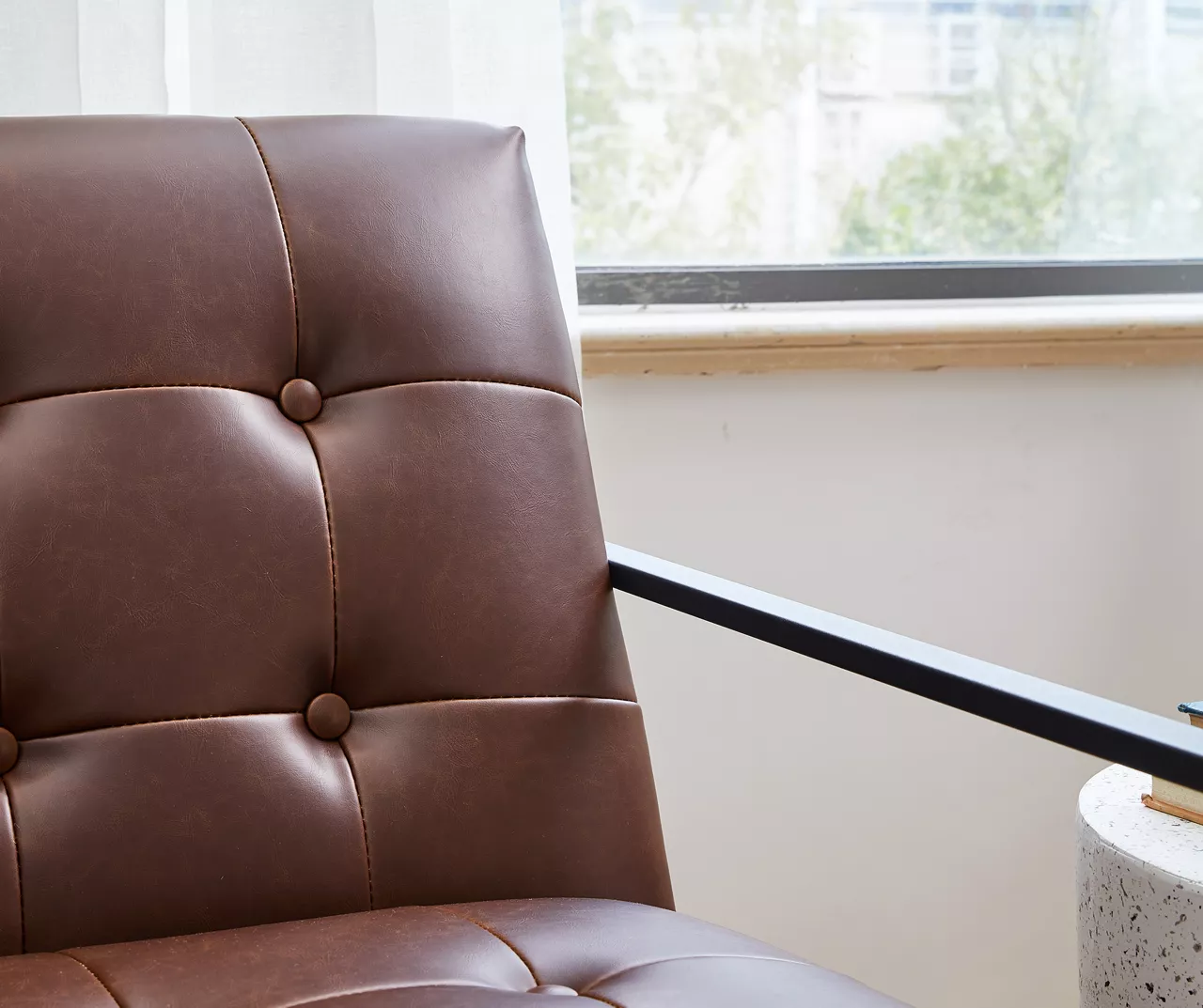 Glitzhome Modern Industrial Faux Leather Accent Chairs, 2-Pack 15 Glitzhome Modern Industrial Faux Leather Accent Chairs, 2-Pack - Image 13