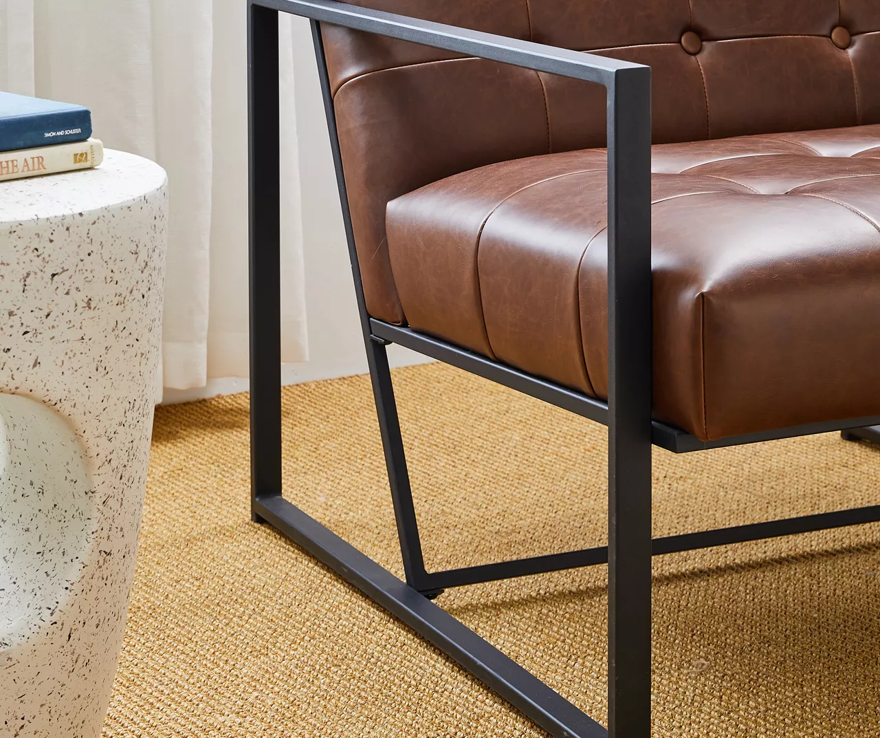 Glitzhome Modern Industrial Faux Leather Accent Chairs, 2-Pack 16 Glitzhome Modern Industrial Faux Leather Accent Chairs, 2-Pack - Image 14