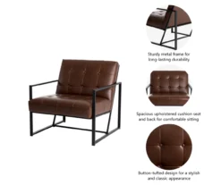 Glitzhome Modern Industrial Faux Leather Accent Chairs, 2-Pack 32 Glitzhome Modern Industrial Faux Leather Accent Chairs, 2-Pack -COSCO Store 810598913 A0 7