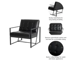 Glitzhome Modern Industrial Faux Leather Accent Chairs, 2-Pack 25 Glitzhome Modern Industrial Faux Leather Accent Chairs, 2-Pack -COSCO Store 810598914 A0 7