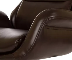 Dark Brown Mid-Century Modern Faux Leather Executive Office Chair -COSCO Store 810598937 A0 5