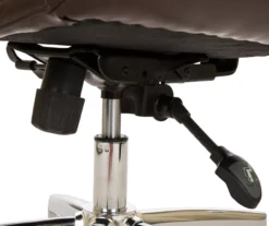 Dark Brown Mid-Century Modern Faux Leather Executive Office Chair -COSCO Store 810598937 A0 6