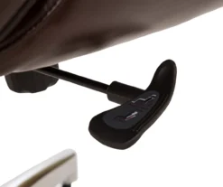 Dark Brown Mid-Century Modern Faux Leather Executive Office Chair -COSCO Store 810598937 A0 7