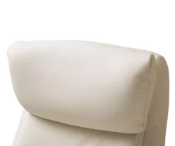 Cream Mid-Century Modern Faux Leather Executive Office Chair -COSCO Store 810598938 A0 6