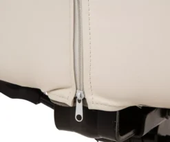 Cream Mid-Century Modern Faux Leather Executive Office Chair -COSCO Store 810598938 A0 7