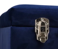 Glitzhome Velvet Suitcase Storage Stool -COSCO Store 810598944 A0 5