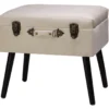 Seashell White Velvet Suitcase Storage Stool -COSCO Store 810598945 A0 1