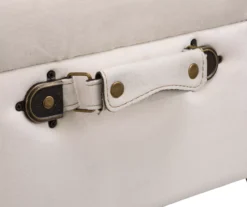 Seashell White Velvet Suitcase Storage Stool -COSCO Store 810598945 A0 5