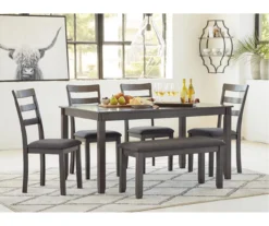 Fairview 6-Piece Dining Set With Bench -COSCO Store 810599355 9