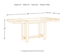 Moriville Extension Leaf Counter-Height Dining Table -COSCO Store 810599583 9