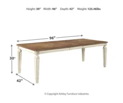 Raelyn Rectangular Extension Leaf Dining Table -COSCO Store 810599595 10