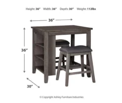 Caitbrook 3-Piece Counter-Height Dining Set -COSCO Store 810599616 3