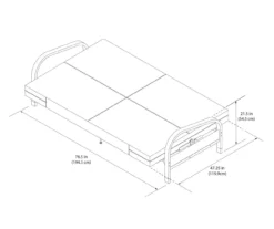 DHP Elbern Black Metal Futon With Cover -COSCO Store 810599700 810600181 810600182 A8 2