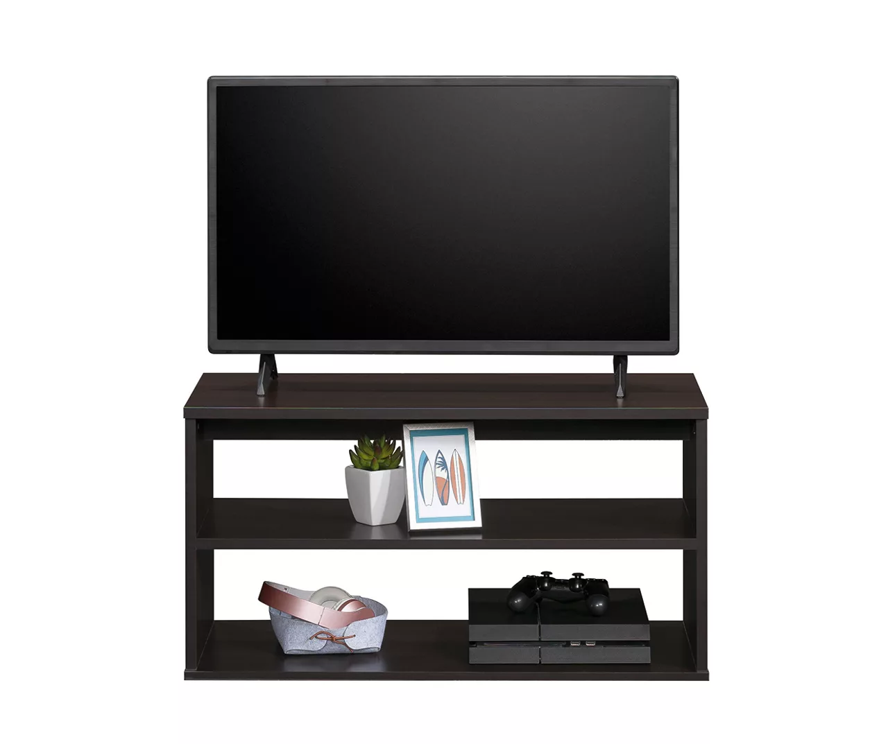 32.3" Cinnamon Cherry Open Frame TV Stand 3 32.3" Cinnamon Cherry Open Frame TV Stand