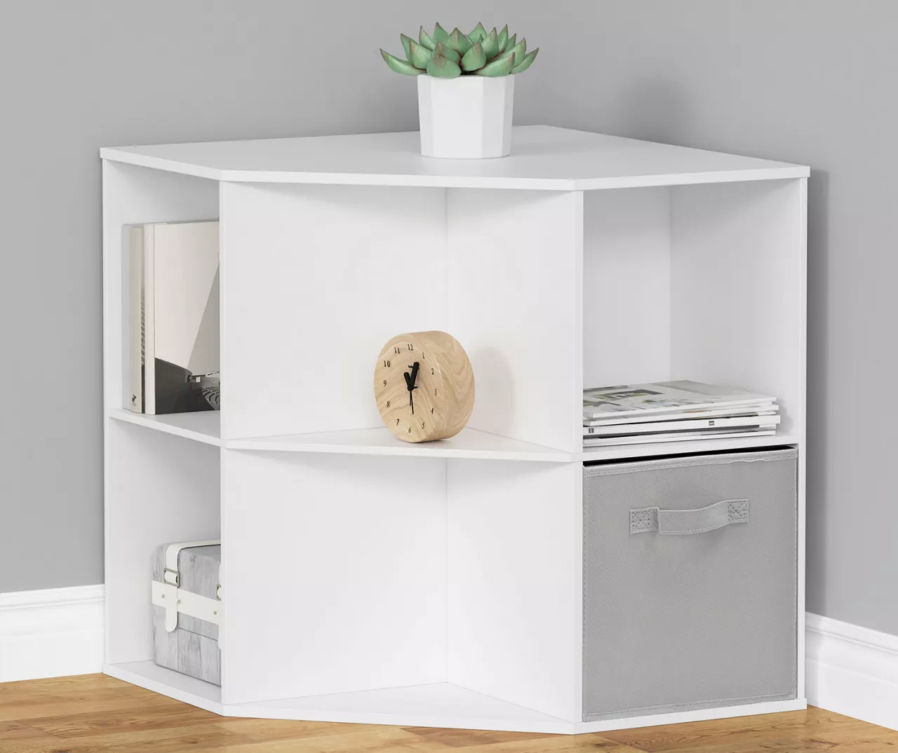 White 6-Cubby Corner Cube Organizer 4 White 6-Cubby Corner Cube Organizer - Image 2