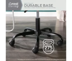 Cream Faux Wool Boucle Rolling Swivel Office Chair 23 Cream Faux Wool Boucle Rolling Swivel Office Chair -COSCO Store 810606674 A0 7