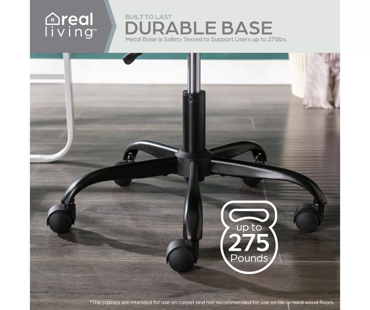 Cream Faux Wool Boucle Rolling Swivel Office Chair 12 Cream Faux Wool Boucle Rolling Swivel Office Chair - Image 10