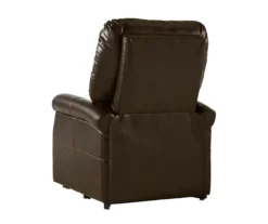 Markridge Chocolate Faux Leather Power Lift Recliner -COSCO Store 810609737 1