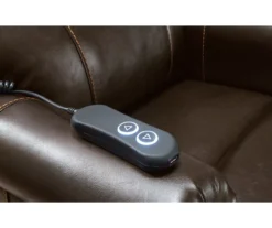 Markridge Chocolate Faux Leather Power Lift Recliner -COSCO Store 810609737 11