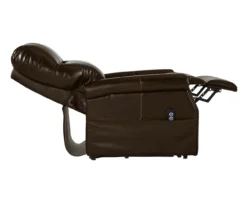 Markridge Chocolate Faux Leather Power Lift Recliner -COSCO Store 810609737 2