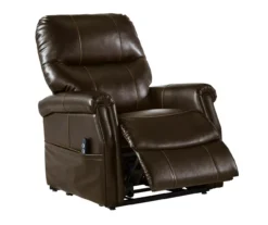 Markridge Chocolate Faux Leather Power Lift Recliner -COSCO Store 810609737 4