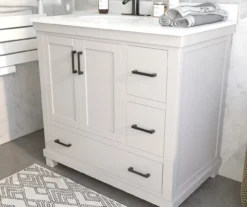 DHP Atwater Living Mills Gray Bathroom Vanity With White Sink 11 DHP Atwater Living Mills Gray Bathroom Vanity With White Sink -COSCO Store 810610512 B0 1