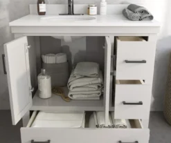 DHP Atwater Living Mills Gray Bathroom Vanity With White Sink 10 DHP Atwater Living Mills Gray Bathroom Vanity With White Sink -COSCO Store 810610512 B0 4