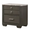 Southall Espresso & Faux Marble 3-Drawer Nightstand -COSCO Store 810611778 A0