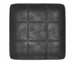 Bilgray Black Faux Leather Oversize Accent Ottoman -COSCO Store 810612225 3