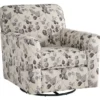 Abney Floral Swivel Accent Chair