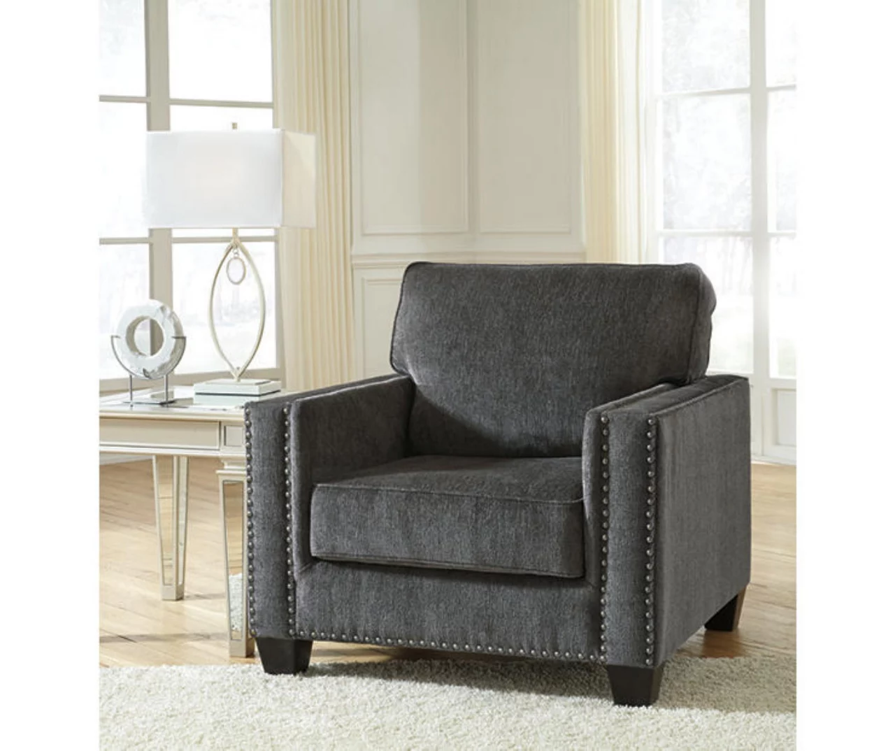 Gavril Smoky Gray Armchair 5 Gavril Smoky Gray Armchair - Image 3