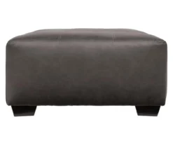 Aberton Gray Faux Leather Oversize Accent Ottoman -COSCO Store 810612302 3