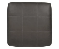 Aberton Gray Faux Leather Oversize Accent Ottoman -COSCO Store 810612302 4