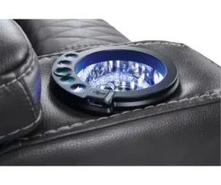 Composer Black Faux Leather Power Recliner 16 Composer Black Faux Leather Power Recliner -COSCO Store 810612554 3