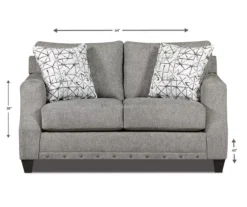 Alexandria Gray Chenille Loveseat -COSCO Store 810616680 A8