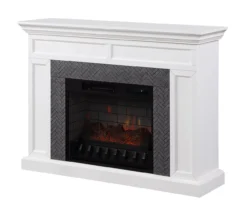 48" Faux Herringbone Mantel Electric Fireplace -COSCO Store 810617761 A0 2