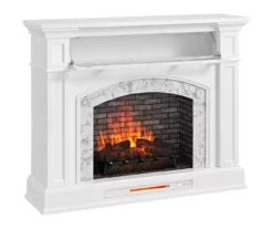 62" White Marble Grand Electric Fireplace Console 20 62" White Marble Grand Electric Fireplace Console -COSCO Store 810617766 A0 3